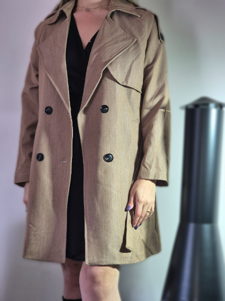 TRENCH MI-LONG A CEINTURE MADE IN ITALIE - Ellarmonie