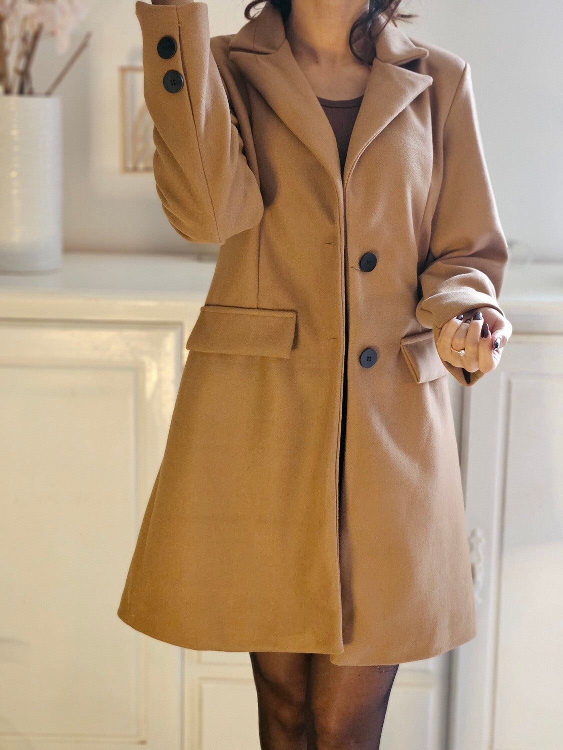 MANTEAU CHIC COURT MADE IN ITALIE - Ellarmonie