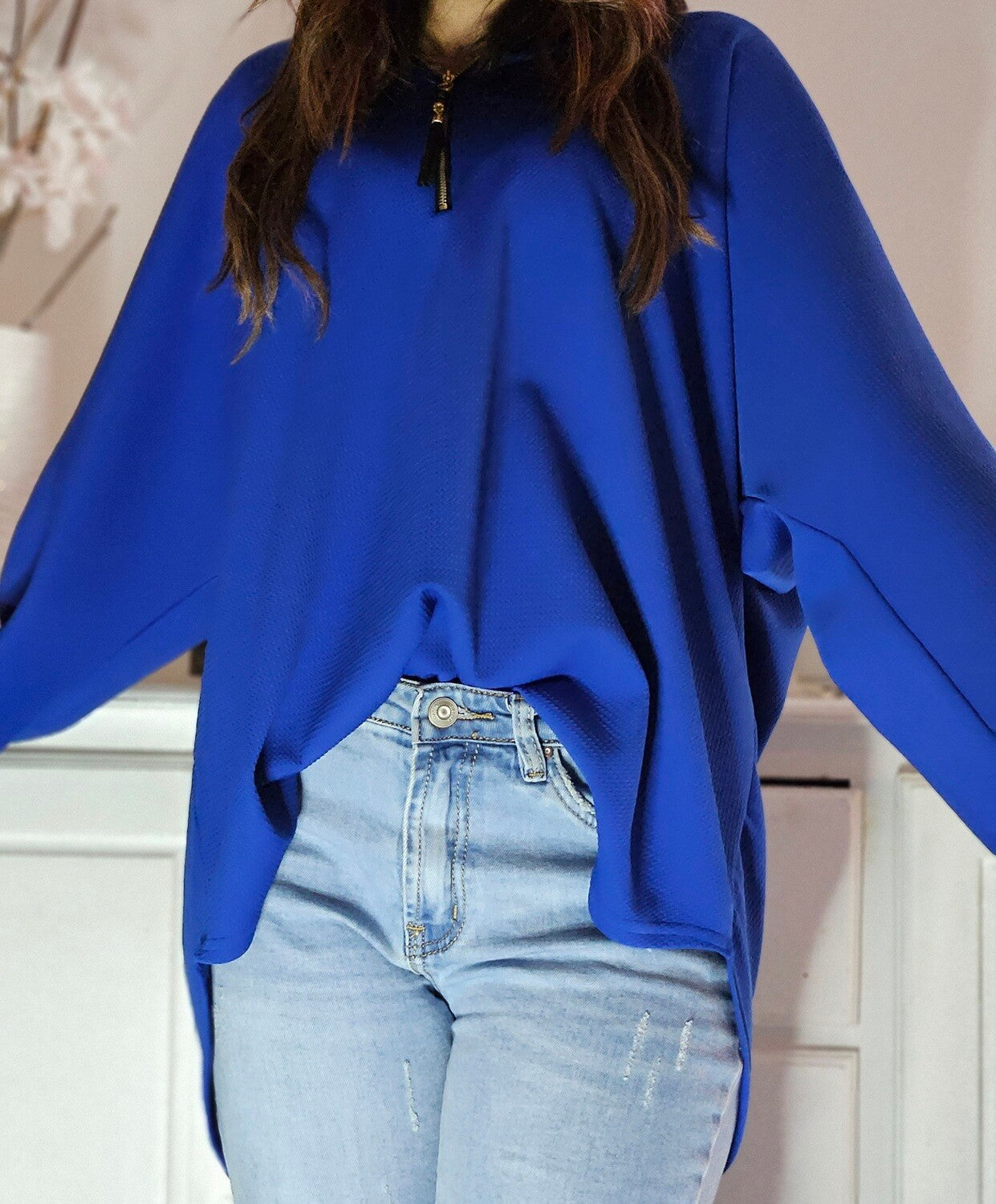 TUNIQUE AMPLE AVEC FERMETURE ÉCLAIR MADE IN FRANCE - Ellarmonie