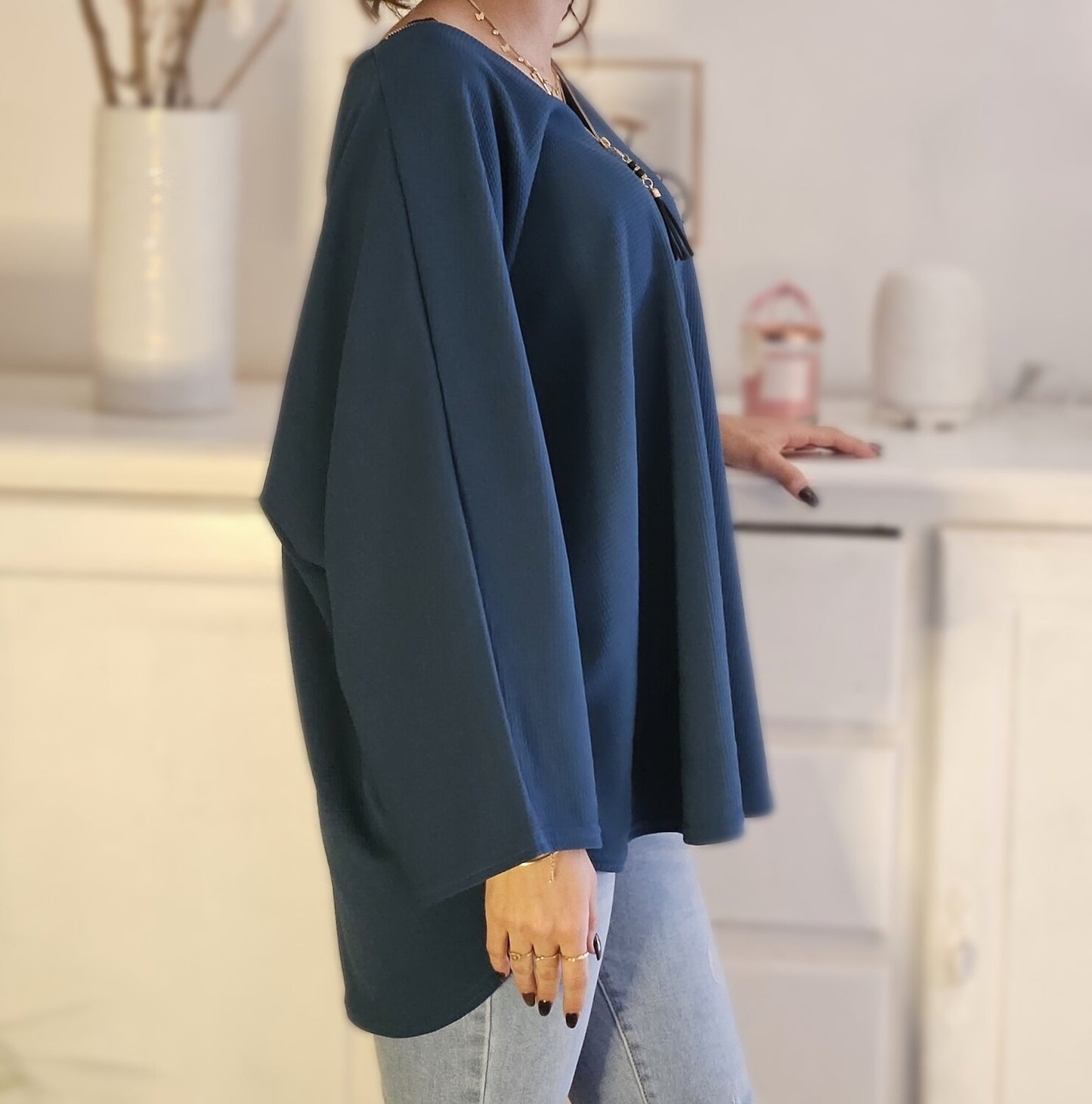 TUNIQUE AMPLE AVEC FERMETURE ÉCLAIR MADE IN FRANCE - Ellarmonie