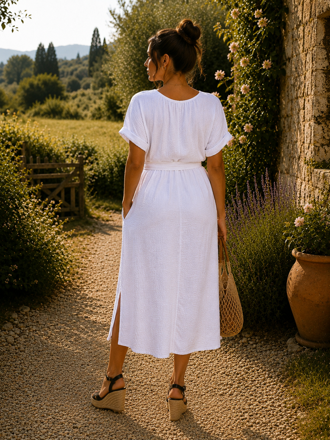 ROBE BLANCHE MADE IN ITALIE - Ellarmonie