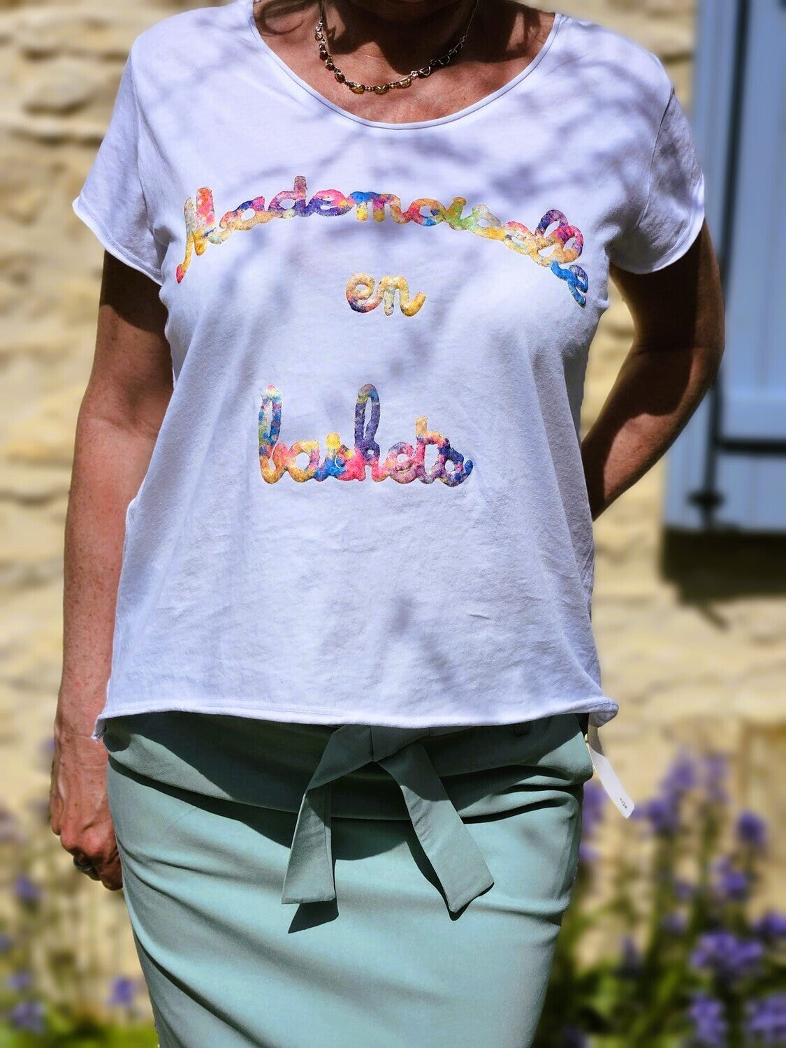 T-SHIRT MADEMOISELLE EN BASKETS MADE IN ITALIE