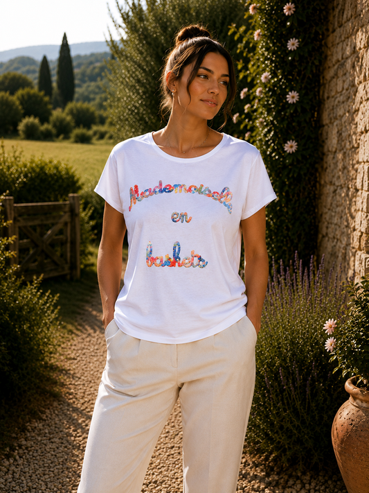 T-SHIRT MADEMOISELLE EN BASKETS MADE IN ITALIE - Ellarmonie