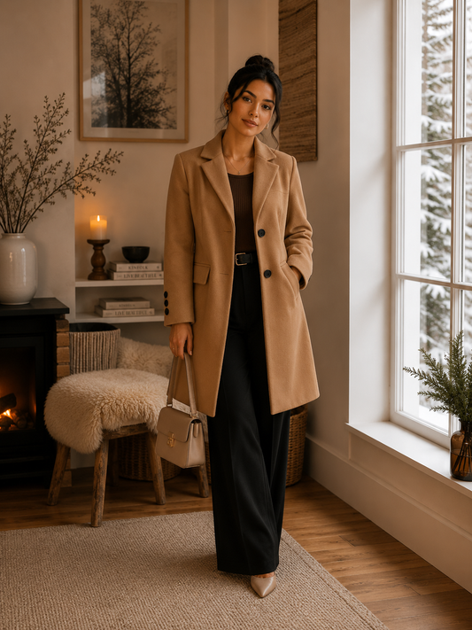 MANTEAU CHIC COURT MADE IN ITALIE - Ellarmonie